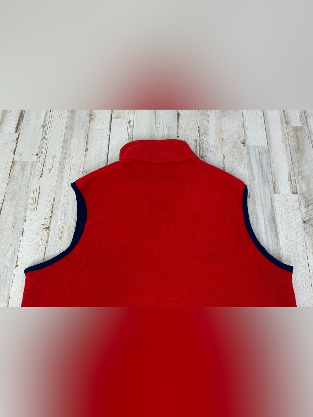 Vintage L.L. Bean Fleece Vest Women’s M Red Made In USA Outdoor Camping Full Zip - Picture 9 of 10
